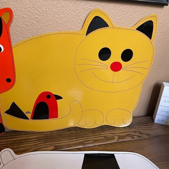 Stotter Vintage 1970’s Animal Placements Cat Dog Horse Duck set of 4 - Picture 3 of 16